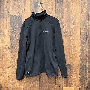 Galvin Green Black Quarter-Zip Pullover large EUC